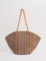 Seasalt Cornwall Brown Alkanet Jute Clam-Shaped Bag - Image 1 of 2