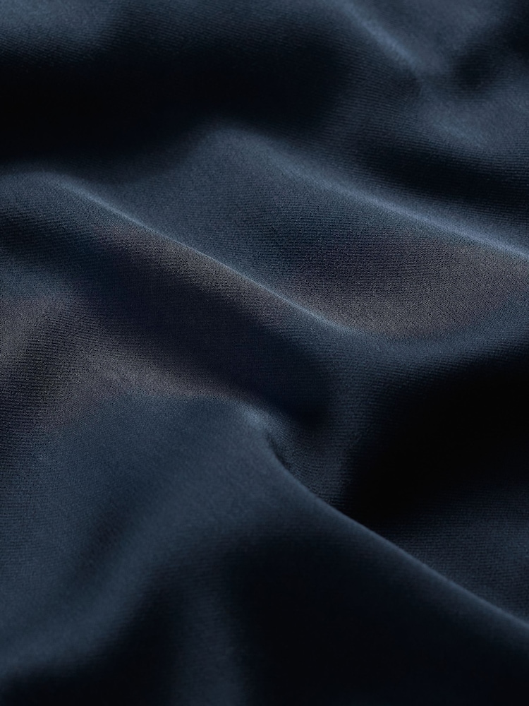 Seasalt Cornwall Blue Petite Evenglow Satin Dress - Image 5 of 5