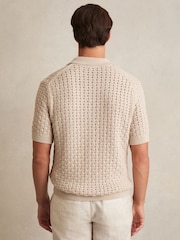 Reiss Toby Basketweave-Knit Button-Through Cotton-Blend Shirt - Imagen 5 de 6