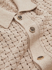 Reiss Toby Basketweave-Knit Button-Through Cotton-Blend Shirt - Imagen 6 de 6