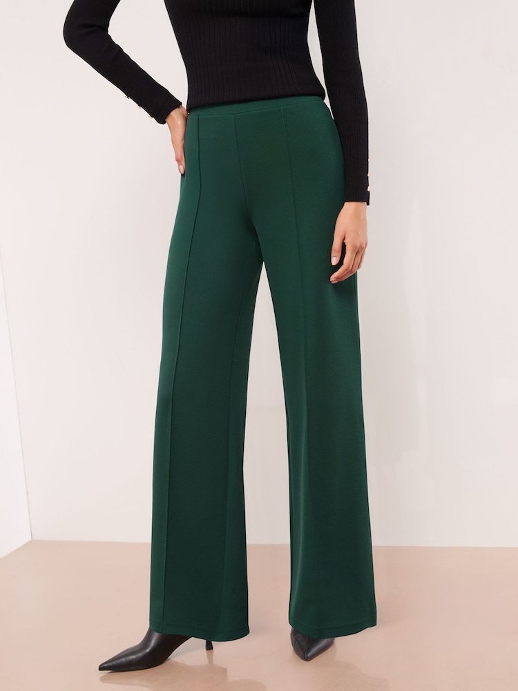 Lipsy Green Petite High Waist Wide Leg Trousers - Image 4 of 4 Lipsy Green Petite High Waist Wide Leg Trousers - Image 4 of 4