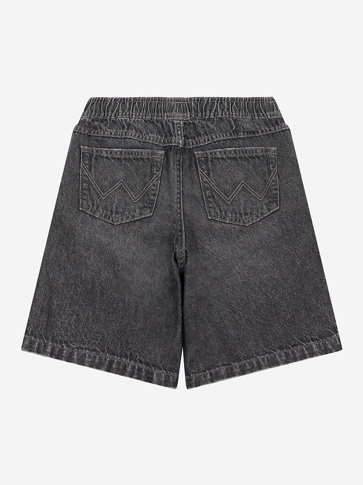 Wrangler Black Boys Longline Frontier 100% Cotton Shorts - Image 7 of 7