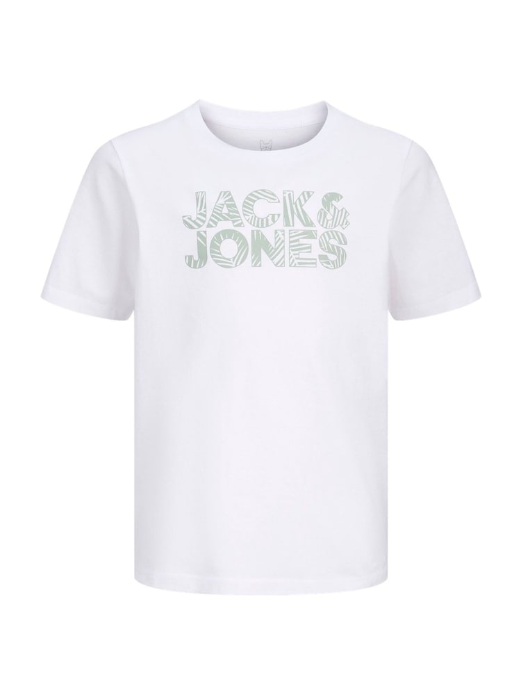 JACK & JONES Junior Crew Neck Logo White T-Shirts 3 Pack - Image 2 of 4