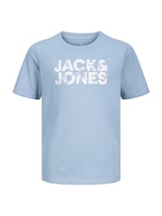 JACK & JONES Junior Crew Neck Logo White T-Shirts 3 Pack - Image 4 of 4
