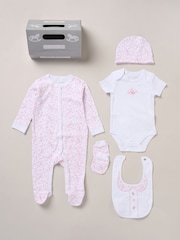 Rock-A-Bye Baby Boutique Baby Pink 100% Cotton Gift Set 5 Piece - Image 1 of 6