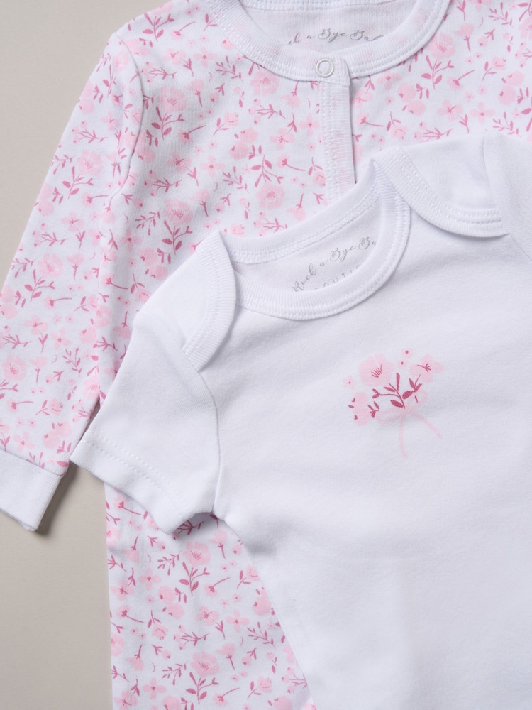 Rock-A-Bye Baby Boutique Baby Pink 100% Cotton Gift Set 5 Piece - Image 6 of 6 Rock-A-Bye Baby Boutique Baby Pink 100% Cotton Gift Set 5 Piece - Image 6 of 6