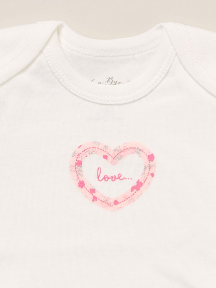 Rock-A-Bye Baby Boutique Baby 100% Cotton Printed All-In-One White Gift Set 6 Piece - Image 6 of 6 Rock-A-Bye Baby Boutique Baby 100% Cotton Printed All-In-One White Gift Set 6 Piece - Image 6 of 6