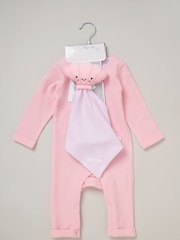 Rock-A-Bye Baby Boutique Blue 100% Cotton Waffle Romper and Comforter Set - Image 3 of 5