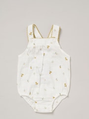 Rock-A-Bye Baby Boutique Printed White 100% Cotton All in One - Image 3 of 4