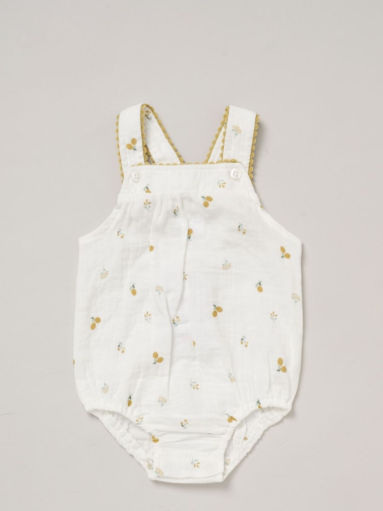 Rock-A-Bye Baby Boutique Printed White 100% Cotton All in One - Image 3 of 4