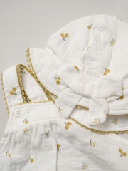 Rock-A-Bye Baby Boutique Printed White 100% Cotton All in One - Image 4 of 4