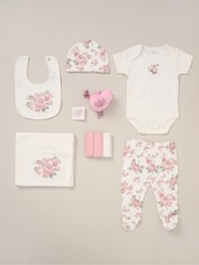 Rock-A-Bye Baby Boutique Pink 100% Cotton Print Gift Set 10 Piece - Image 1 of 6