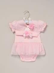 Rock-A-Bye Baby Boutique Rose Ribbon Detail Bodysuit and Headband Outfit Set - Image 2 of 3