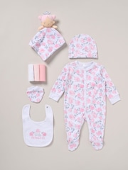 Rock-A-Bye Baby Boutique Baby Pink 100% Cotton All-In-One Gift Set 8 Piece - Image 1 of 1