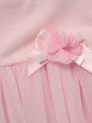 Rock-A-Bye Baby Boutique Rose Pink Ribbon Detail Dress and Headband Outfit Set - Image 3 of 3