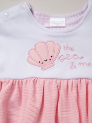 Rock-A-Bye Baby Boutique Waffle 100% Cotton Dress and Headband Outfit Set - Image 4 of 5