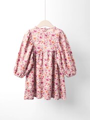 JoJo Maman Bébé Pink Printed Yoke Dress - Image 2 of 4