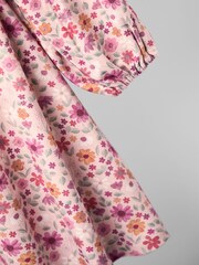 JoJo Maman Bébé Pink Printed Yoke Dress - Image 4 of 4