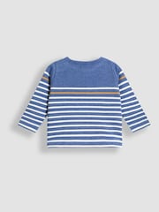 JoJo Maman Bébé Denim Giraffe Stripe Top and Legging Set - Image 6 of 6