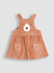 JoJo Maman Bébé Brown Dungaree Dress & Body Set - Image 2 of 5