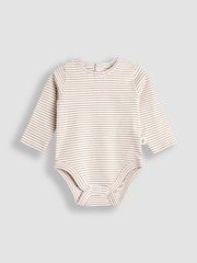JoJo Maman Bébé Brown Dungaree Dress & Body Set - Image 4 of 5