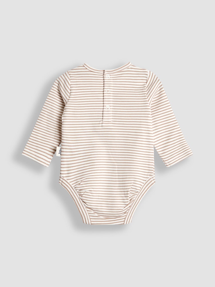 JoJo Maman Bébé Brown Dungaree Dress & Body Set - Image 5 of 5