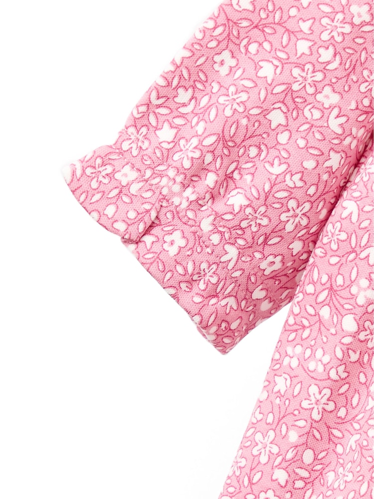 JoJo Maman Bébé Pink Smocked Collared Dress - Image 8 of 8