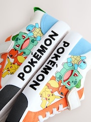White Colourblock Pokemon Elastic Lace Trainers - Image 4 of 5