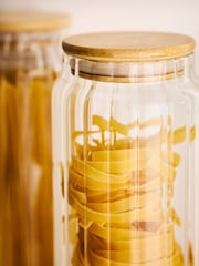Set of 3 Clear Large Glass Ottilie Storage Jars - Image 3 of 4