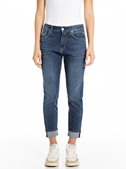 Replay Mid Blue Denim Boyfriend Fit Marty Jeans - Image 1 of 3