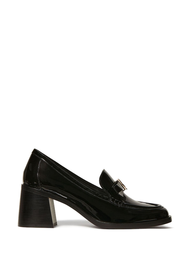 Kate Spade Deco Bow Heel Black Loafer - Image 1 of 5 Kate Spade Deco Bow Heel Black Loafer - Image 1 of 5