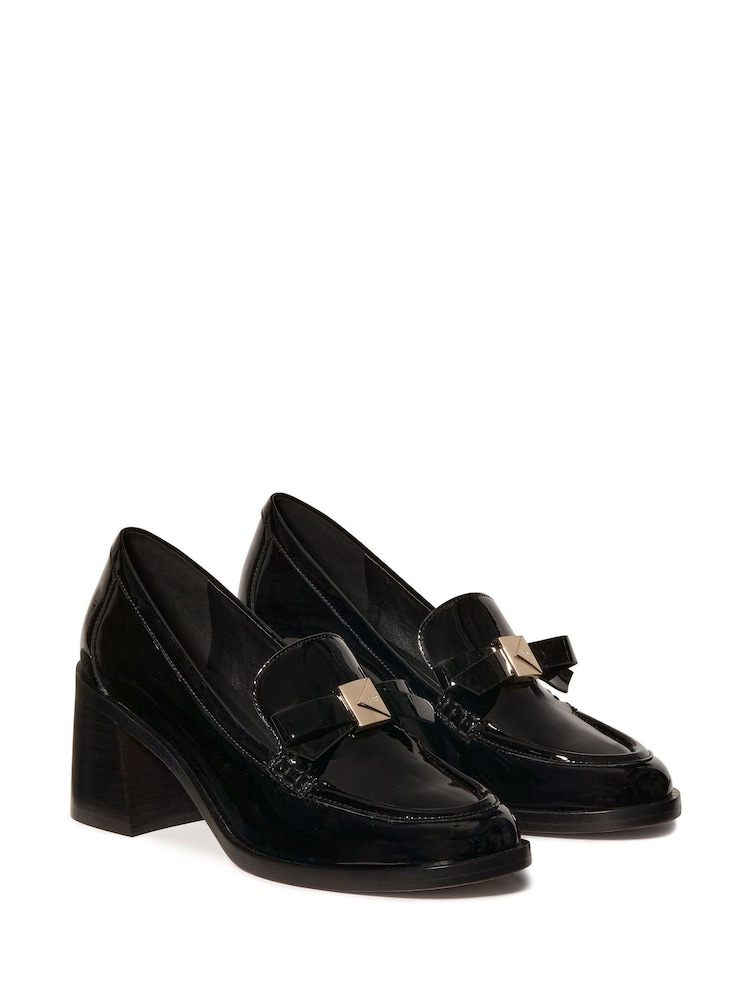 Kate Spade Deco Bow Heel Black Loafer - Image 2 of 5 Kate Spade Deco Bow Heel Black Loafer - Image 2 of 5