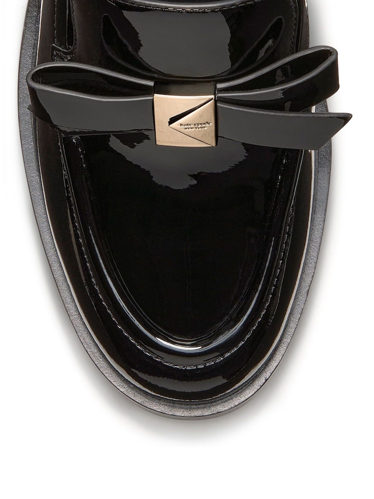 Kate Spade Deco Bow Heel Black Loafer - Image 5 of 5 Kate Spade Deco Bow Heel Black Loafer - Image 5 of 5