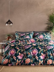 Vantona Teal Blue Anika Quilt Cover Set - Image 1 of 5