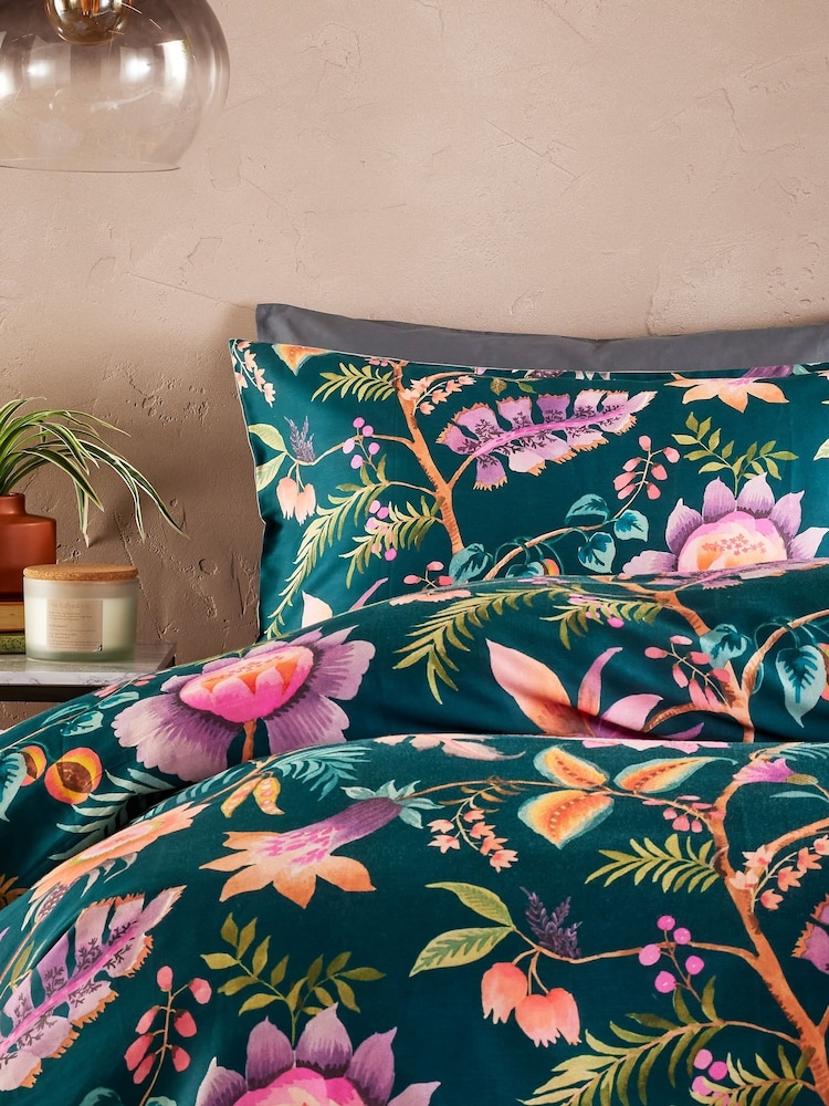 Vantona Teal Blue Anika Quilt Cover Set - Image 2 of 5
