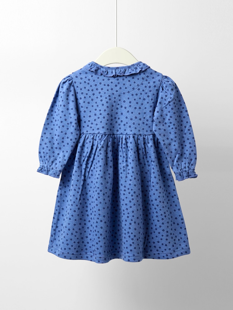 JoJo Maman Bébé Navy Blue Safari Animals Frill Collar Appliqué Dress - Image 2 of 4 JoJo Maman Bébé Navy Blue Safari Animals Frill Collar Appliqué Dress - Image 2 of 4