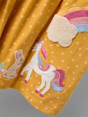 JoJo Maman Bébé Yellow Pretty Appliqué Frill Dress - Image 4 of 5