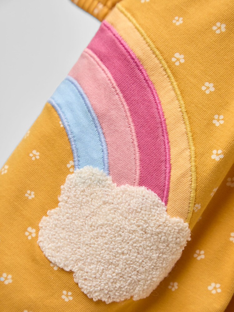 JoJo Maman Bébé Yellow Pretty Appliqué Frill Dress - Image 5 of 5