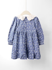 Jojo Maman Bébé Blue Smocked Dress - Image 2 of 4