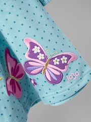 JoJo Maman Bébé Green Mouse And Tea Cup Applique Dress - Image 4 of 4