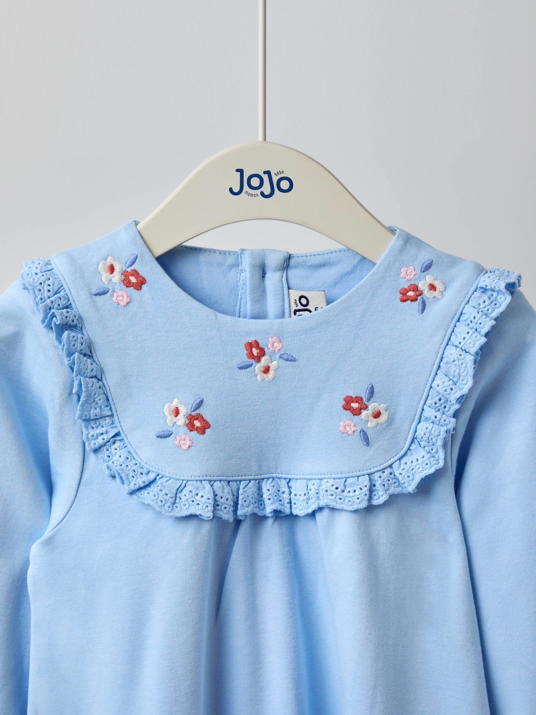 Buy JoJo Maman Bébé Blue Mouse Tea Party Appliqué Yoke Dress from