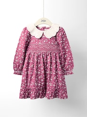 Jojo Maman Bébé Pink Smocked Dress - Image 1 of 4