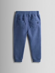JoJo Maman Bébé Blue Tractor Appliqué Fleece Joggers - Image 2 of 4