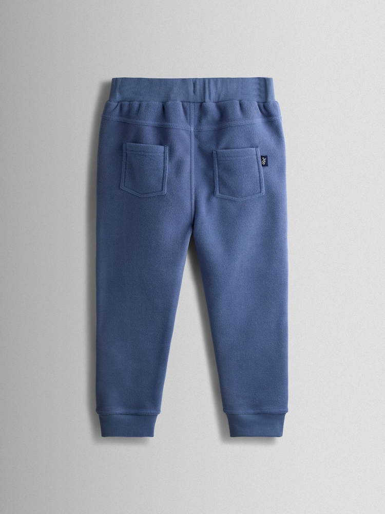 JoJo Maman Bébé Blue Tractor Appliqué Fleece Joggers - Image 2 of 4 JoJo Maman Bébé Blue Tractor Appliqué Fleece Joggers - Image 2 of 4
