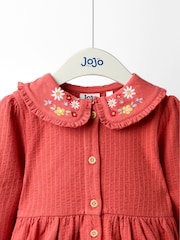 Jojo Maman Bébé Emb Dress - Slika 3 iz 4