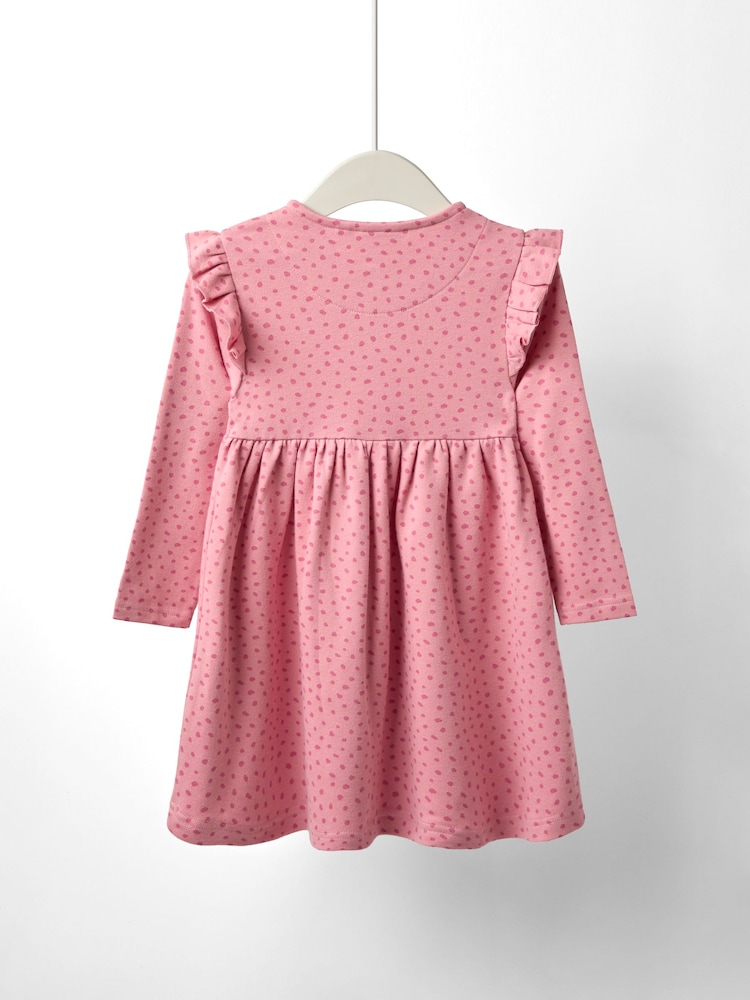 Jojo Maman Bébé Pink Frill Dress - Image 2 of 4