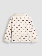 JoJo Maman Bébé Natural Printed Polo Shirt - Image 2 of 3