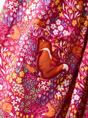 وردي - JoJo Maman Bébé Button Front Printed Pet In Pocket Dress - صورة 3 من 3