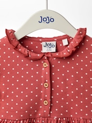JoJo Maman Bébé Orange Frill Collar Appliqué Dress - Image 3 of 4
