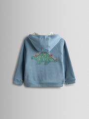 أزرق فاتح - سترة هودي ذات وجهين بأبليك من Jojo Maman Bébé - صورة 3 من 9